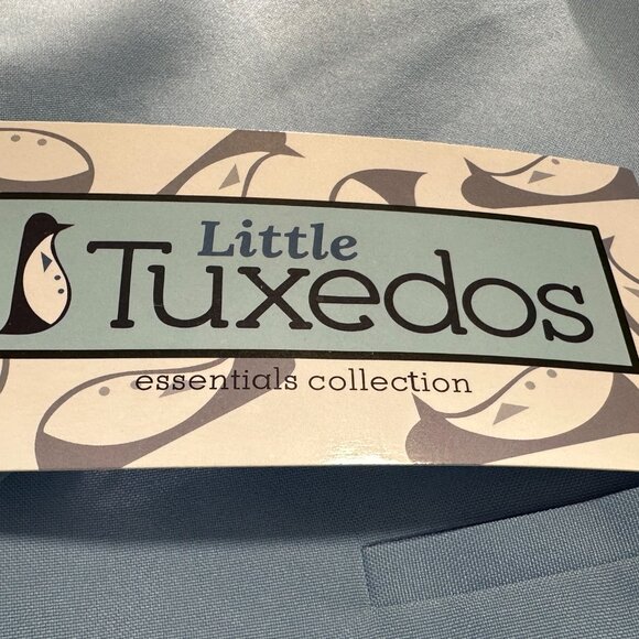 NWT Boys Size 12 H Little Tuxedos Brand Mason Suit Jacket Sky Blue - Picture 6 of 9